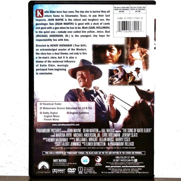 THE SONS OF KATIE ELDER DVD 1965 Widescreen THE JOHN WAYNE COLLECTION - Picture 2 of 5